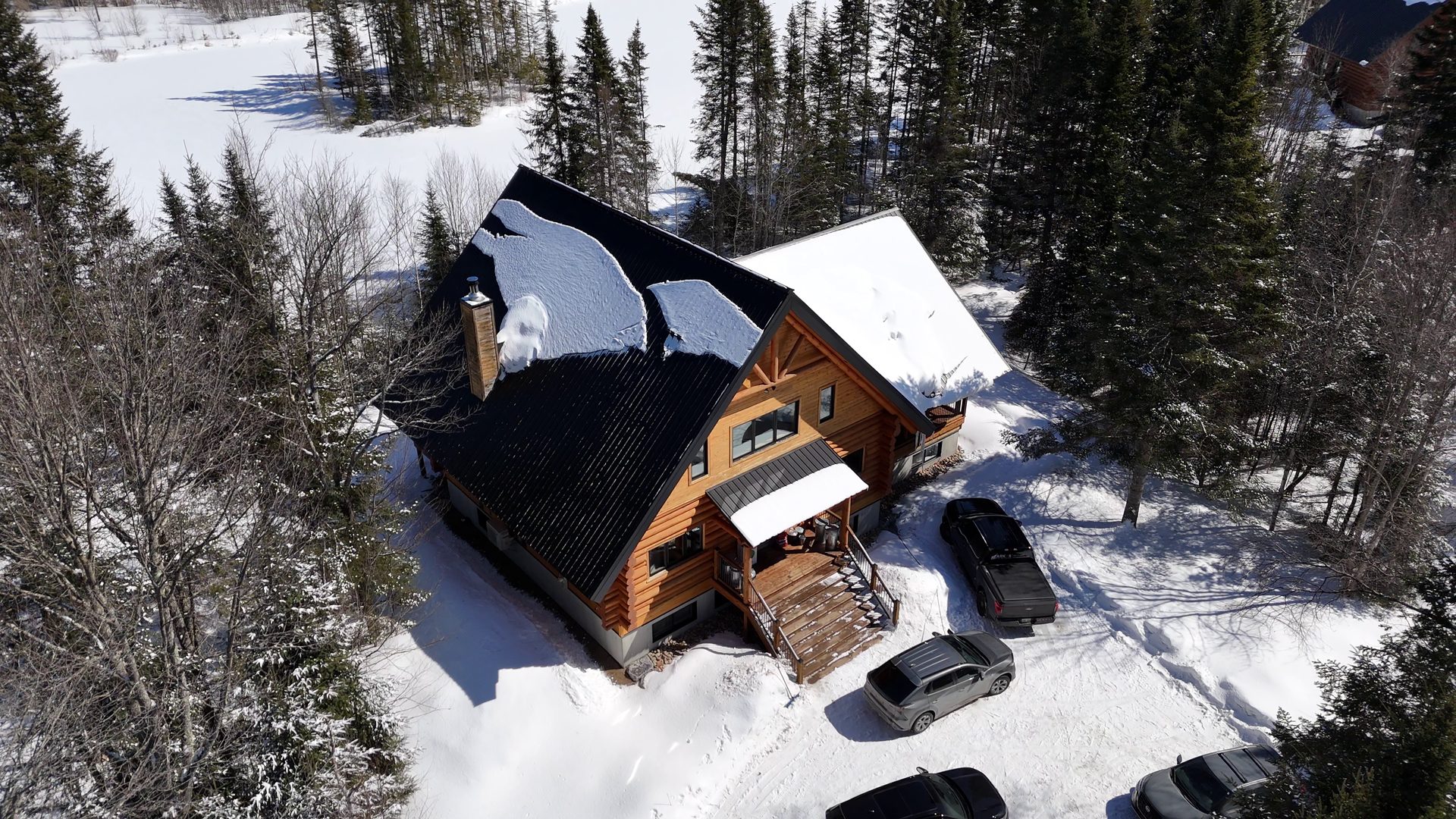 Aerial view of the retreat property